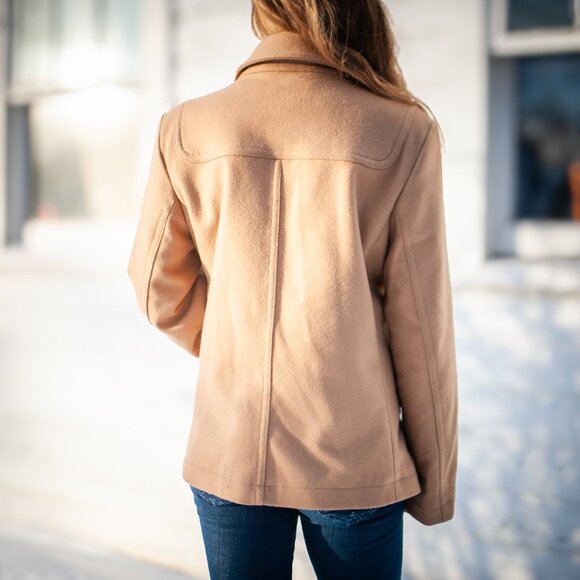 GAP Wool Blend Duffle Coat Womens L Old GAP Quality 2008 Toggle Jacket Classic - Picture 2 of 12